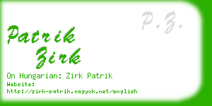patrik zirk business card
